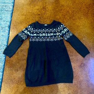 Dream black,silver,white, and silver sweater for girls